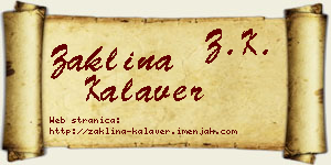 Žaklina Kalaver vizit kartica